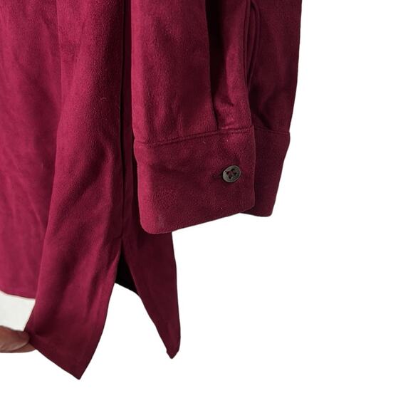 Lumiere Burgundy Maroon Faux Suede Women’s size small Tunic Dress - Picture 4 of 7